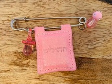 Baby Boy Tehilim Faux Leather Binding In Light Daft Baby Pink Door Stroller