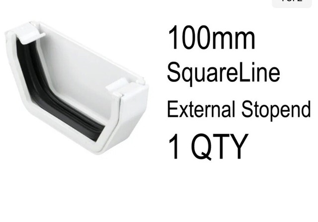 1X 4T811 Osma Rainwater Square – PVC-U Gutter Stopend External White 1X 4T811 Osma Rainwater Square – PVC-U Gutter Stopend External White