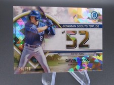 2023 Bowman #BTP-52 Gavin Cross Bowman Scouts Top 100 Atomic Refractor #/150