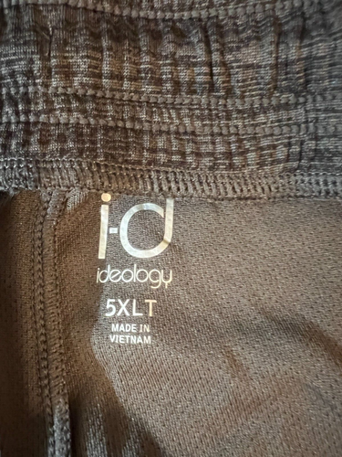 IDEOLOGY MEN ACTIVE SHORTS 5XLT Big Tall Grey Black Elastic Draw String New NWT - Picture 5 of 5