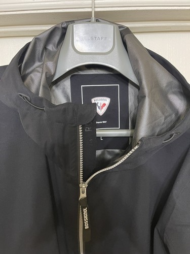 new Rossignol Waterproof Hiking Trail Rain Jacket Mens Black Large L-XL - Picture 2 of 9