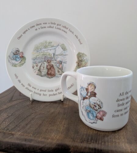 Wedgwood Beatrix Potter Mrs Tiggy-Winkle Lucie Plate and Cup - Picture 6 of 9