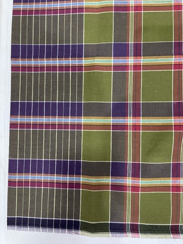 Men's Thai Tube Long Sarong Grid Pattern Multi-Color Stitched Wrap Ready to Wear - Picture 120 of 122