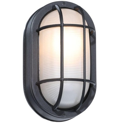 Hampton Bay Exterior Wall Light 240 235 Black Oval Frosted Ribbed Exterior Wall Light 240 235 Black Oval