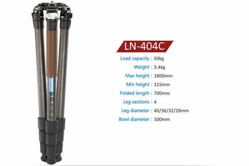 Leofoto LN-404C +YB-100LK Carbon Fiber Tripod Kits with 100mm bowl - Picture 10 of 12