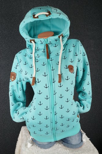 Damen Sweat Jacke Kapuze Hoodie Fleece gefüttert Übergangsjacke Anker M-3XL - Bild 30 von 46