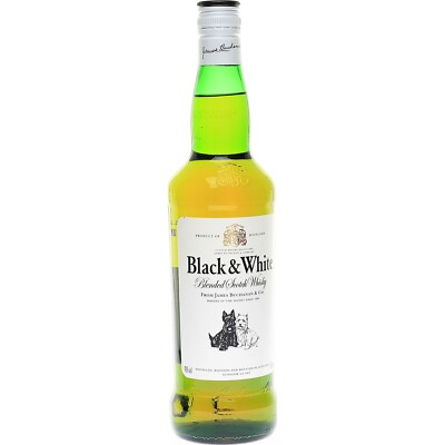 Black & White Old Scotch Whisky mit 0,7 Liter und 40% Vol.