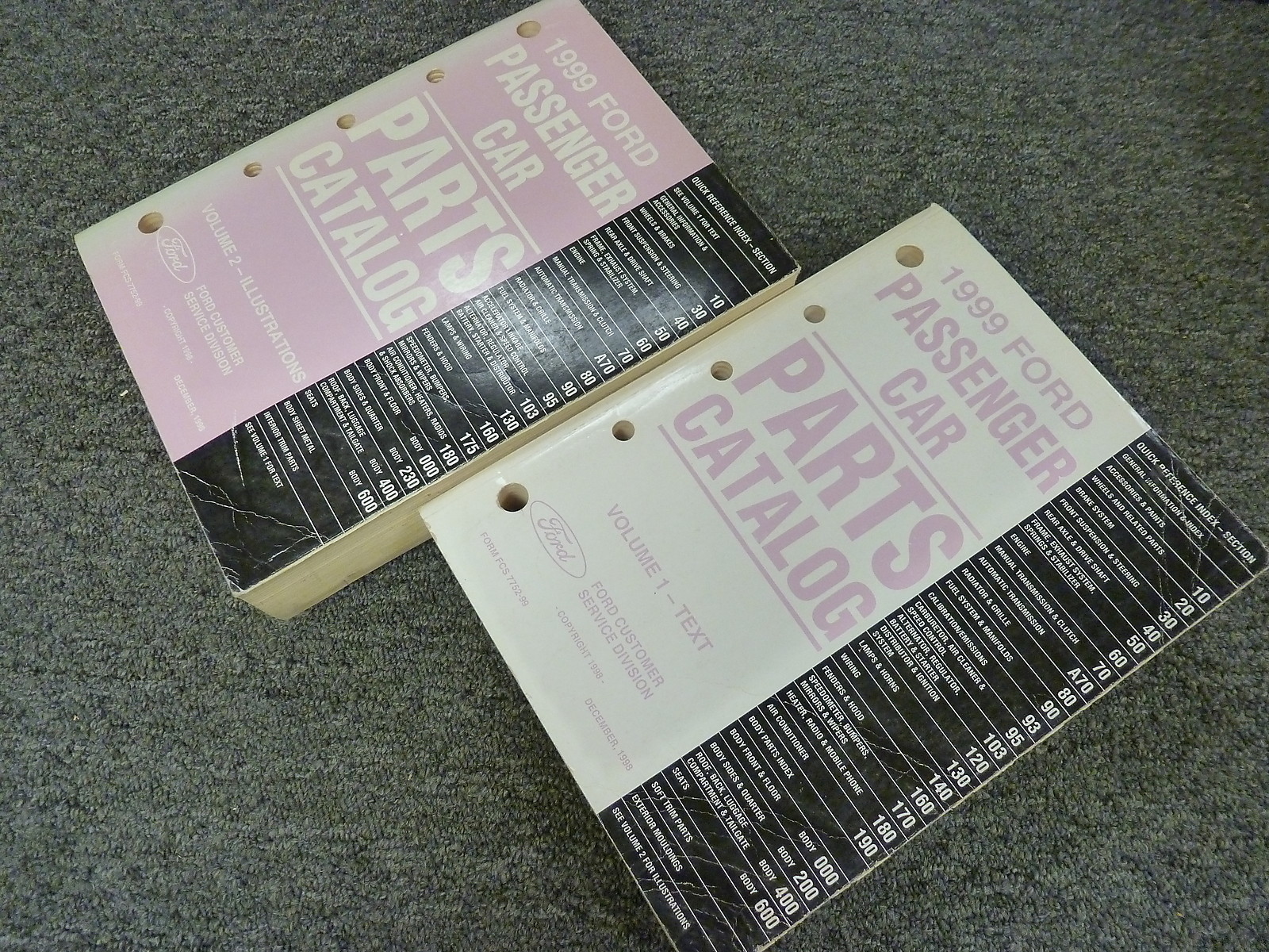 1999 Lincoln Town Car Parts Catalog Manual Executive Signature Cartier