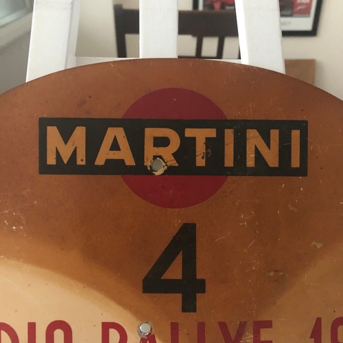1965 Radio Rallye Car Rally Participant Plate w/ Martini Ad - Picture 3 of 8
