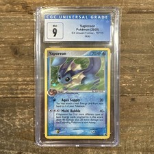 Pokemon Vaporeon Holo Rare EX Unseen Forces 19/115 CGC 9 MINT