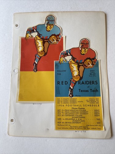 1936 Texas Tech Red Raiders Football Schedule