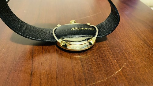 Vintage Medana “Happy Hour Always 5 O'Clock” Swiss Watch All Fives Alligatorcalf - Picture 3 of 4