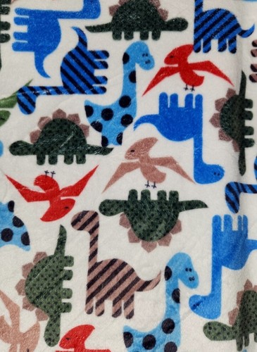 Dear Baby Gear Blanket Dino Dinosaur Minky Dot Baby Blanket Plush Soft - Picture 8 of 22