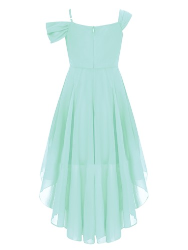 Children Girls Gown Princess Dress Hemline Dancewear Wedding Adjustable Dinner - Picture 56 of 70