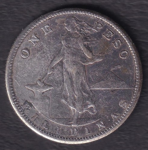 1 Peso 1910-S US-Philippine United States of America Coin - Stock #D1 - Picture 3 of 4