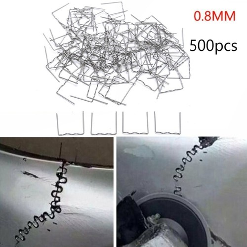 500pcs/Kit 0.8mm Flat Hot Stapler Staples For Plastic Welding Car Bumper Repair - Picture 3 of 8