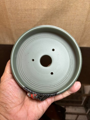 Vaso bonsai unico, ceramica, scultura granchio, superficie lavorata molto liscia - Foto 8 di 11
