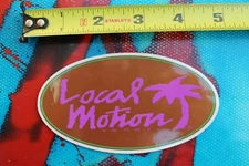 LOCAL MOTION Hawaii Neon Purple Brown Rare OG Surfboards Vintage Surfing STICKER