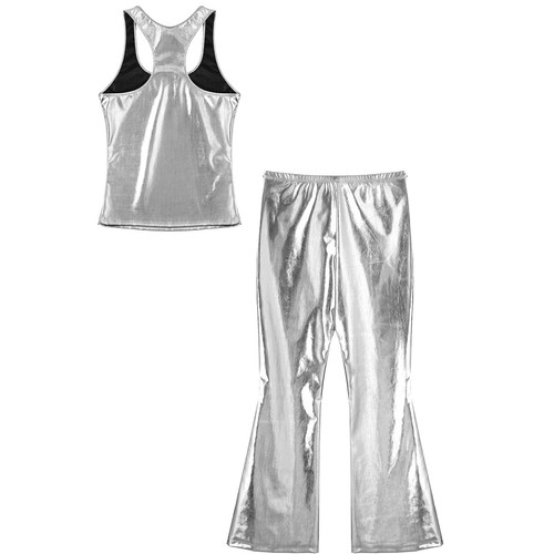 Womens Adults Shiny Disco Jumpsuits Fancy Dress Festival Raves Party AU - Picture 18 of 44