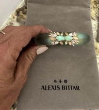 100% Authentic Alexis Bittar Desert Jasmine Lucite, Crystal, Stone Bracelet $295