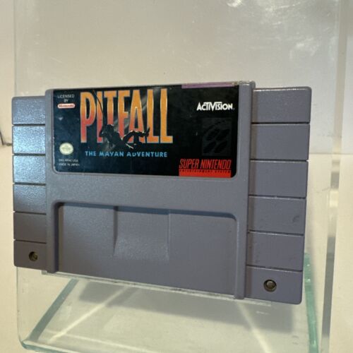 Nintendo Game SNES PITFALL The Mayan Adventure Super Authentic Cartridge VINTAGE - Picture 2 of 7