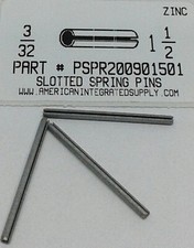 3/32X1-1/2 SLOTTED SPRING PIN STEEL ZINC PLATED (30)
