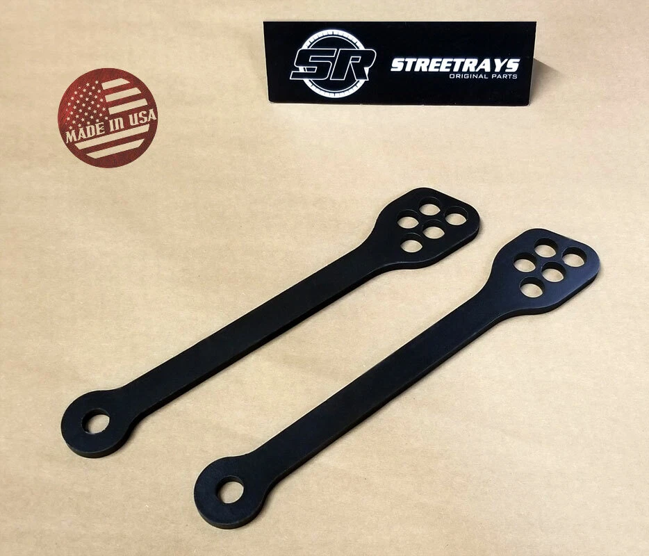 [SR] Eslabones de bajada ajustables 89-09 Suzuki GS500 GS 500 GSF600 GSF 600 (Negro) Foto 2 de 3