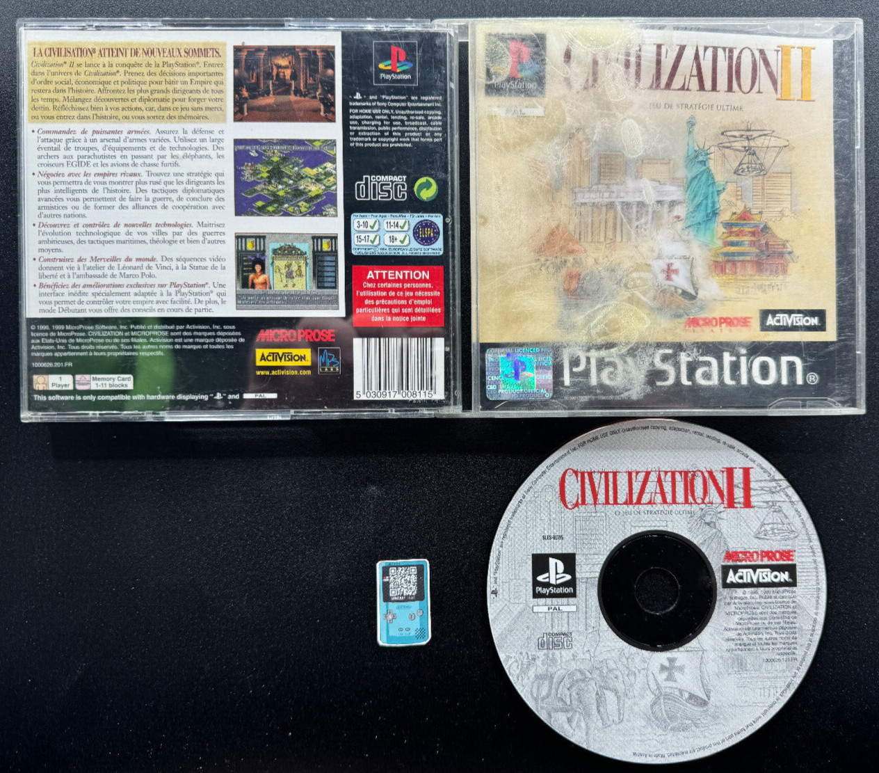 Jeu Civilization II 2 Playstation 1 PS1 en boite PAL FR