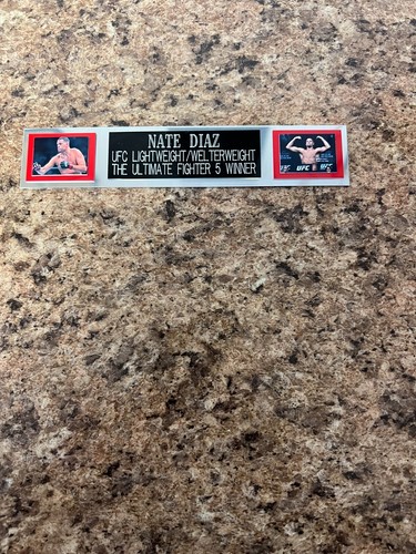 NATE DIAZ (UFC) NAMEPLATE FOR SIGNED TRUNKS DISPLAY/PHOTO/PLAQUE