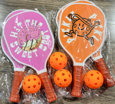 Pickleball Set 4 Paddles 4 Balls Art Pickleball Racket Set 10 Ounce Paddle