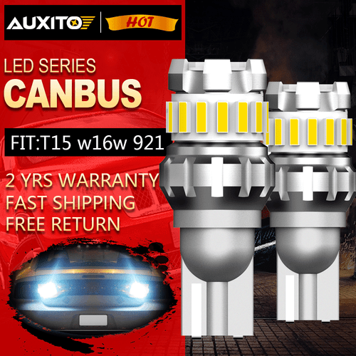 AUXITO T15 921 W16W LED Reverse Backup Interior Light Bulb 6500K Xenon HID Whit - Bild 1 von 9