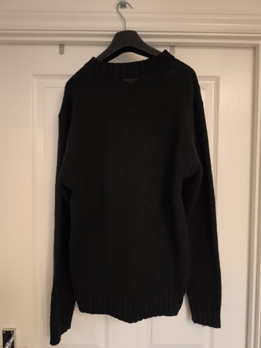 Yves Saint Laurent Black Cotton Jumper for Men Size Medium, Long Sleeve Pullover - Picture 3 of 5