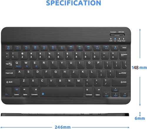 Wireless Bluetooth Keyboard and Mouse Waterproof For Apple iPad Mac PC Computer - Picture 15 of 24