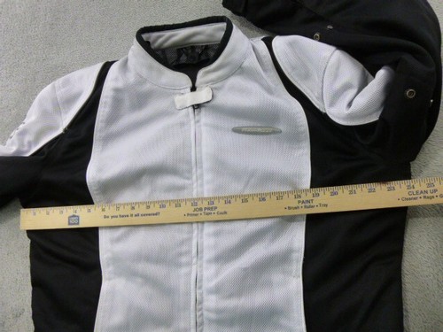Fieldsheer Motorcycle Jacket Mens White Black Performance w/Protective Panels - Picture 14 of 24
