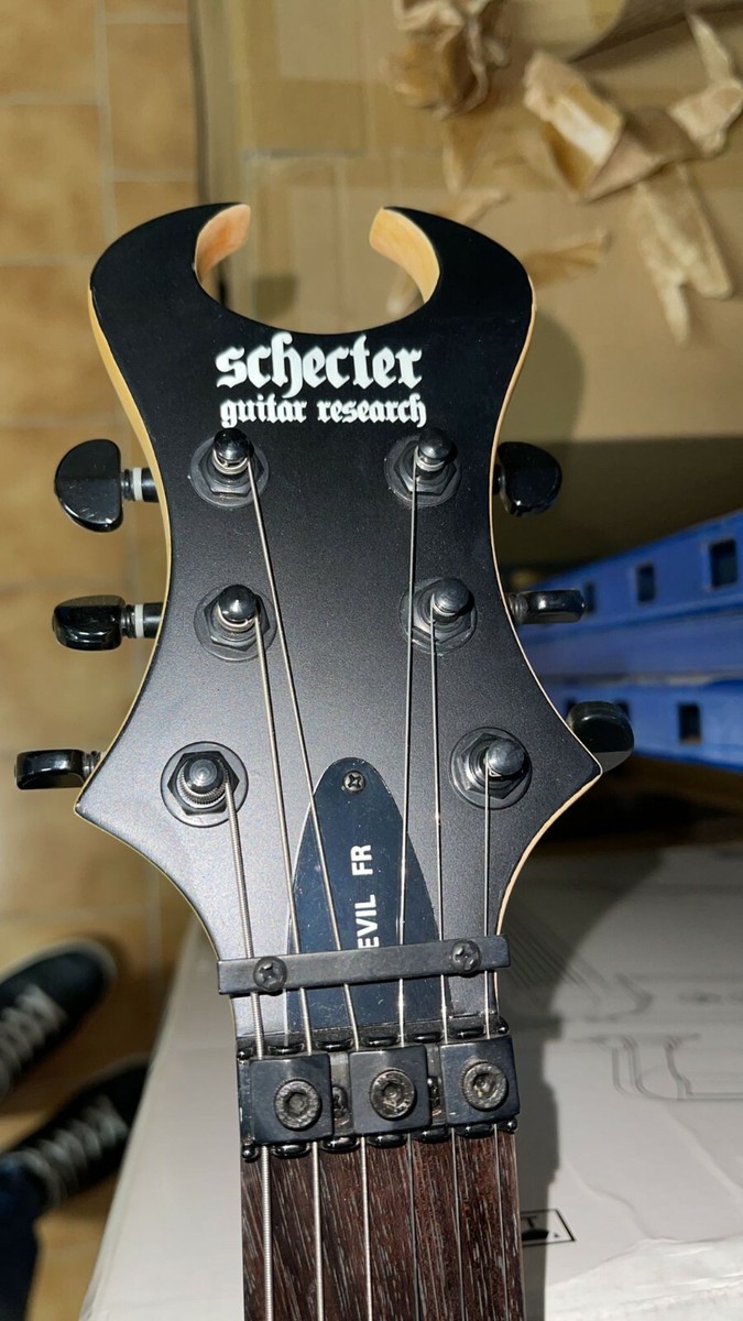 Schecter Devil 6 FR SBK Satin Black Electric Guitar | eBay