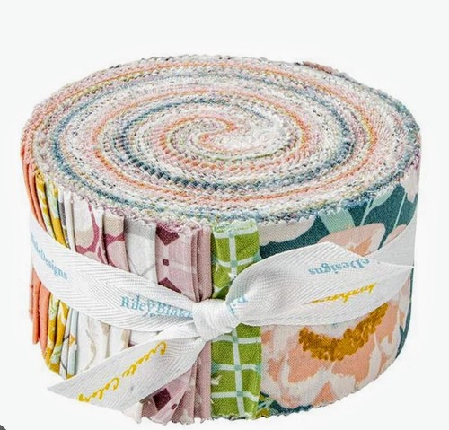 Blossom Lane Rolie Polie By Riley Blake 2 1/2" Fabric Strips - Picture 2 of 3