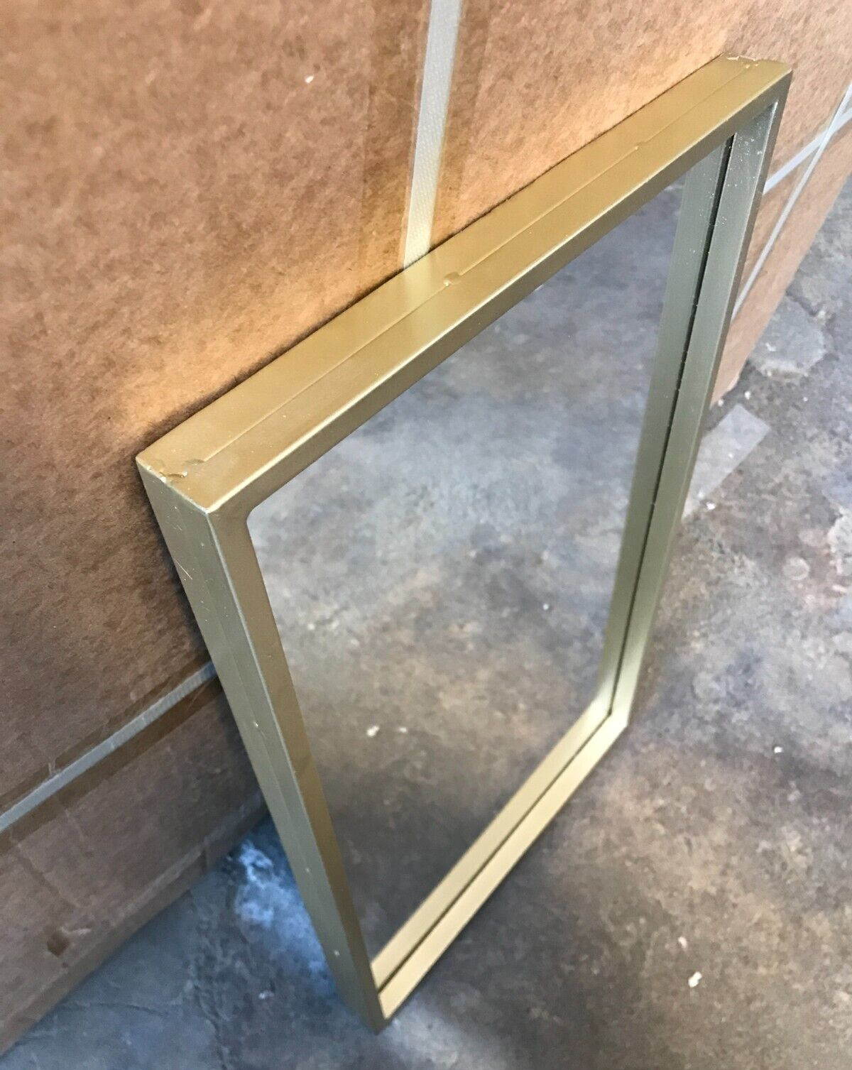 Eleganter Rechteckiger Spiegel Eisenrahmen Gold 50x30 cm Wandspiegel Spiegel NEU