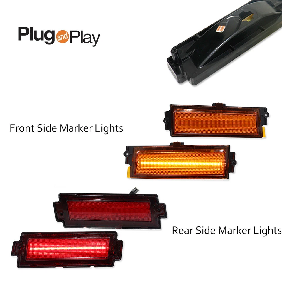 Luces de señalización LED ámbar delanteras y traseras rojas para Chevy Monte Carlo SS 1981-1988 Foto 2 de 4