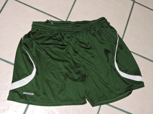 BRINE BRAND WOMENS ATHLETIC SHORTS SZ 2XL ELASTIC/DRAWSTRING DK GREEN/WHITE