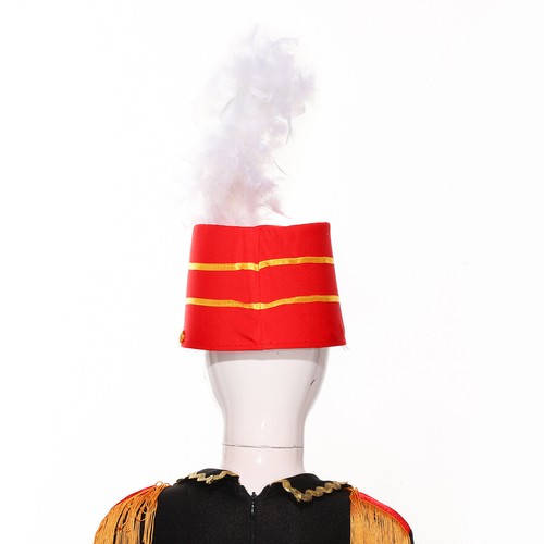 Sombrero Ceremonial Redoblante Equipo Sombrero Comando Gorra Sombrero Alto con Blanco, Plumas HQ - Imagen 25 de 33