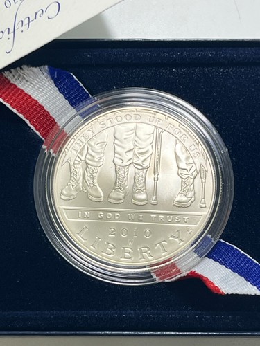 2010 American Veterans Disabled for Life Commemorative 90% Silver Dollar Coin - Picture 2 of 3