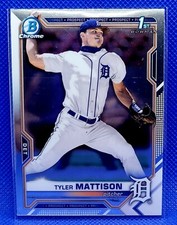 2021 Bowman Draft Chrome Tyler Mattison #BDC-58 (RC) Rookie Detroit Tigers 
