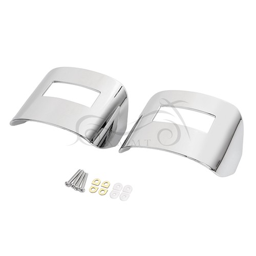 Chrome L&R Tail Light Visor Covers For Harley Tri Glide Ultra Classic FLHTCUTG - Picture 2 of 11