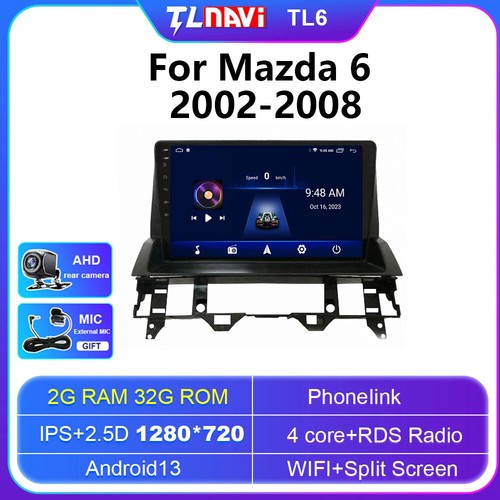 Android Car Radio For Mazda 6 2002-2008 CarPlay GPS Stereo Multimedia Player DSP - Picture 8 of 32