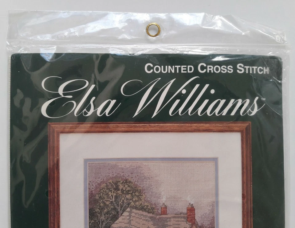 Elsa Williams JCA  # 02081 Twilight Cottage Counted Cross Stitch Kit Unopened  - Image 3 of 4