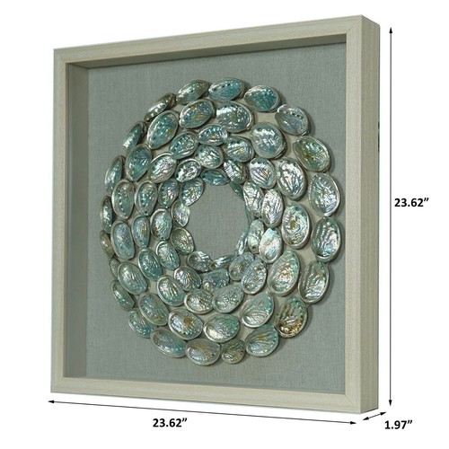 Abalone Muschelringe Schattenkasten Wanddeko - Bild 5 von 7