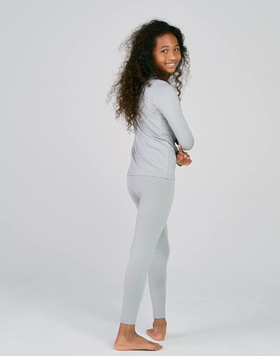 LAPASA Girls Thermal Underwear Set Fleece Lined Long John Base Layer Top & Botto - Picture 4 of 6