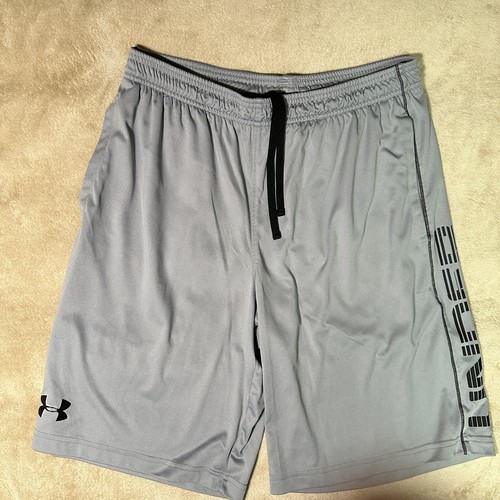 Under Armour Heat Gear lose sportlich laufen grau Bermuda Shorts Herren Größe L