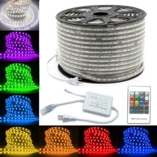5050 LED Strip Light Flexible Tape Rope 110V RGB SMD Waterproof 5M-30M