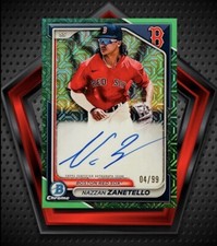 Nazzan Zanetello *4/99* Auto 2024 Bowman Chrome Mega #BMA-NZ Boston Red Sox MLB